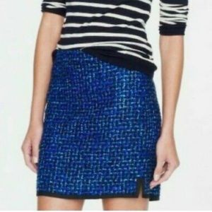 J. CREW Chunky Knit Tweed Wool Blend Mini Skirt 6
